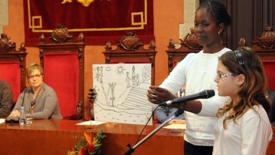 Moment de l&#039;acte d&#039;aquest matí, a l&#039;Ajuntament de Manresa.