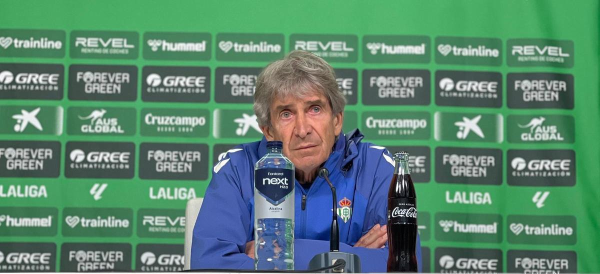 Manuel Pellegrini, en la rueda de prensa previa al Betis-Celta