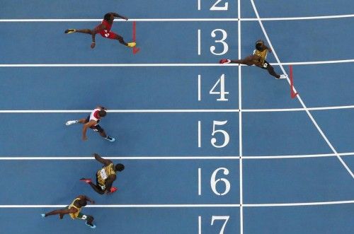 Triplete de Usain Bolt en los Mundiales de Moscú