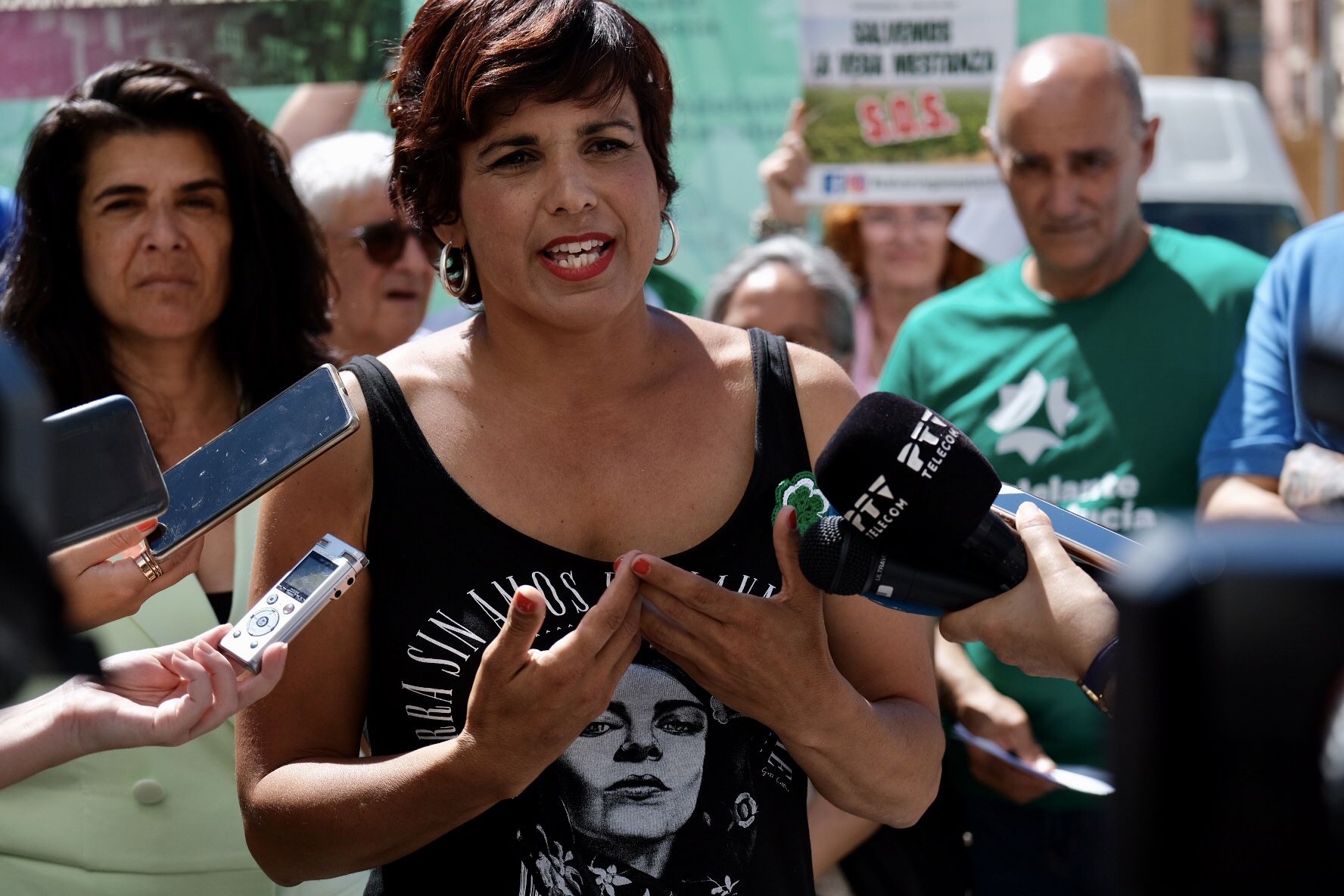 Mitin de la candidata de Adelante Andalucía, Teresa Rodríguez, en Málaga.