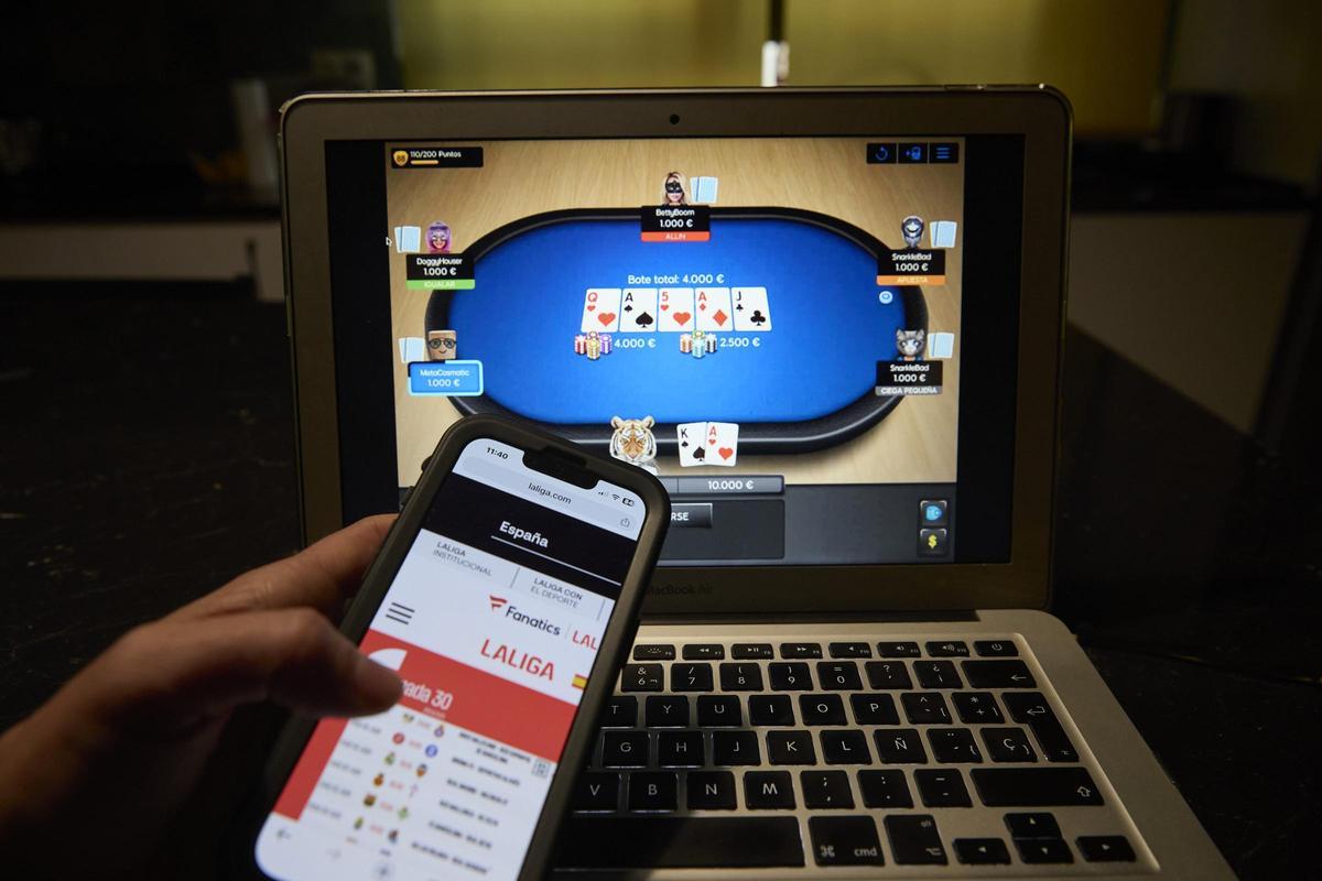 Una página web de juego online