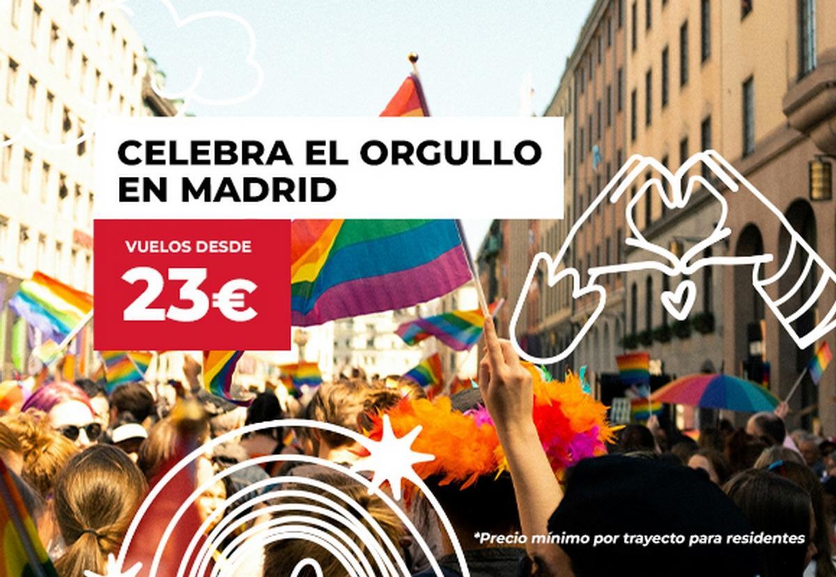 Iberia Express celebra el mes del orgullo con vuelos a Madrid desde 23 euros.