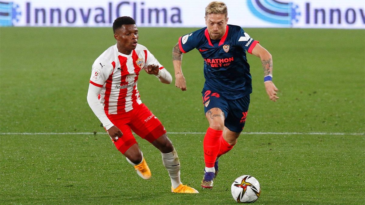 'Papu' Gómez debutó con el Sevilla en el partido de Copa ante el Almería