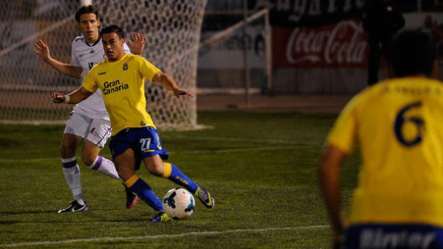 Asdrúbal, durante la visita de la UD al Real Jaén. | lof