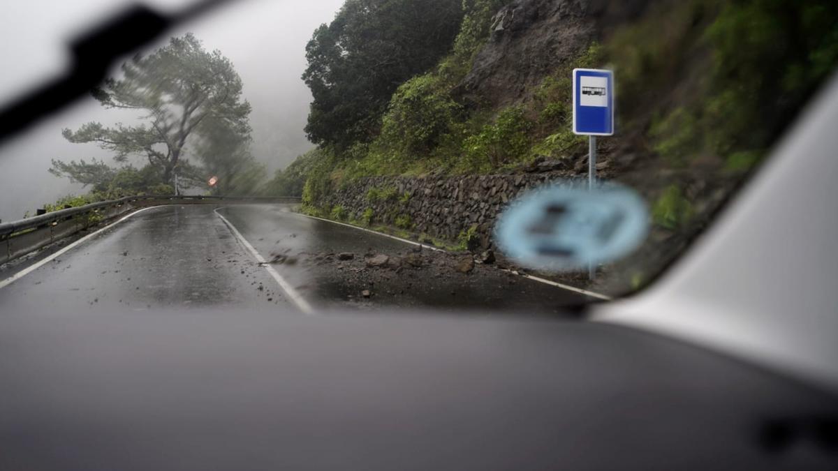 Imagen de archivo de un temporal en La Gomera.