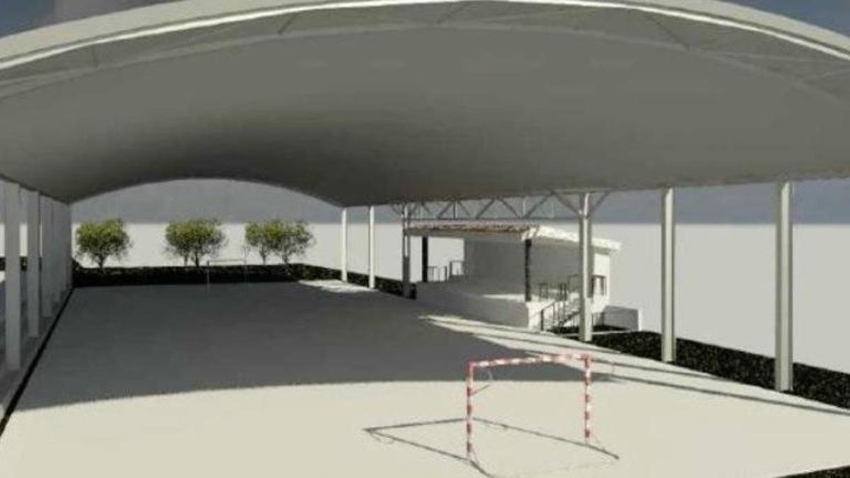 Recreación de la nueva cubierta de la pista de Perbes.