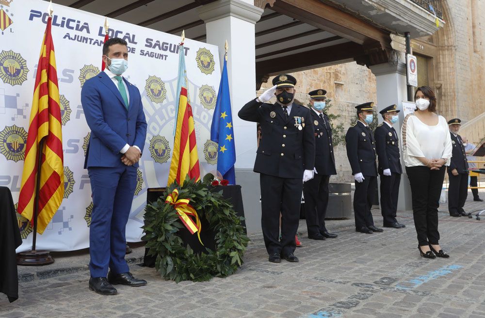 Acto institucional de la Policía Local en Sagunt.