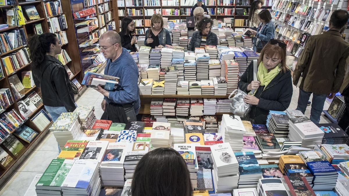 La llibreria Parcir el dia abans del passat Sant Jordi