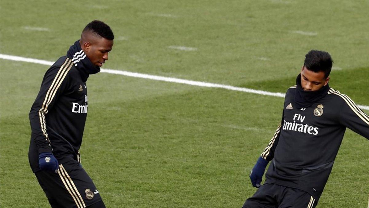 Vinicius y Rodrygo, en un entrenamiento