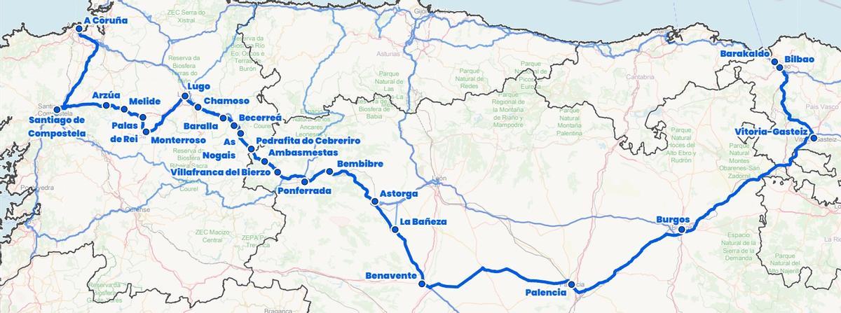 Ruta Coruña-Barakaldo