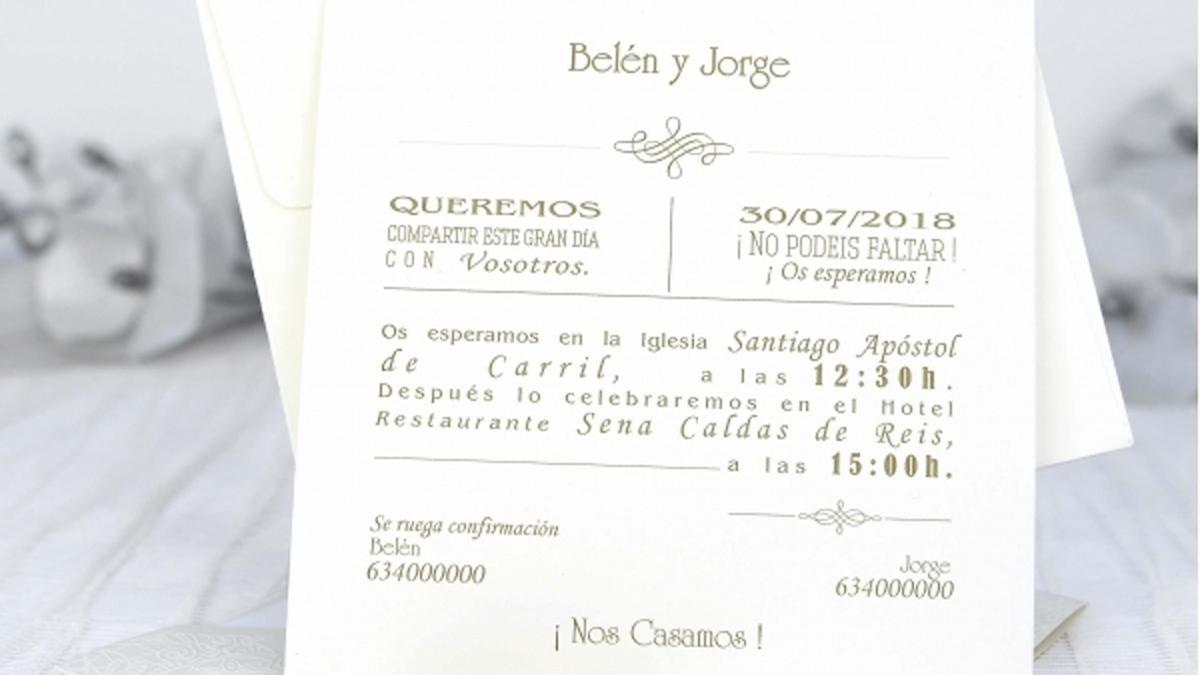 Invitaciones de boda 1