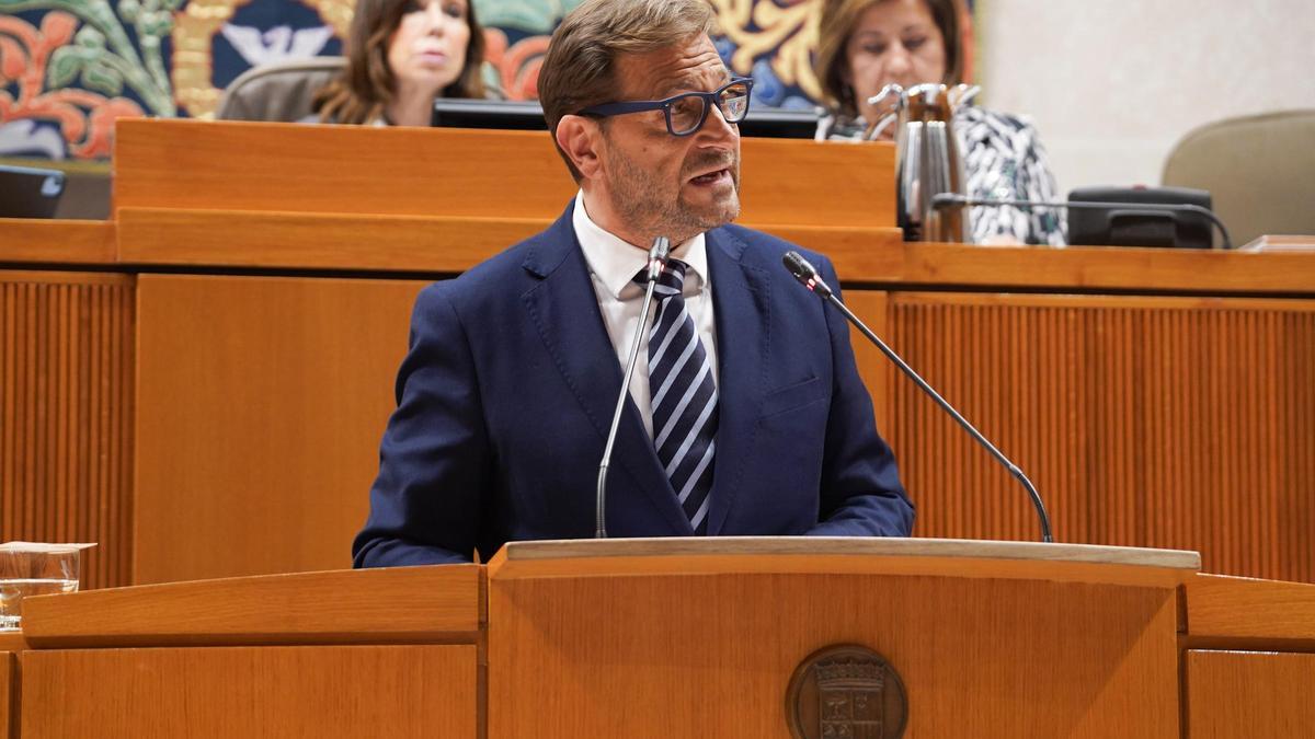 El portavoz del PP en las Cortes, Fernando Ledesma, en una intervención parlamentaria.