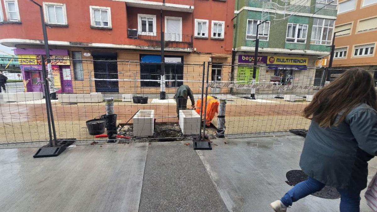 La calle de Clara Campoamor, aún en obras.