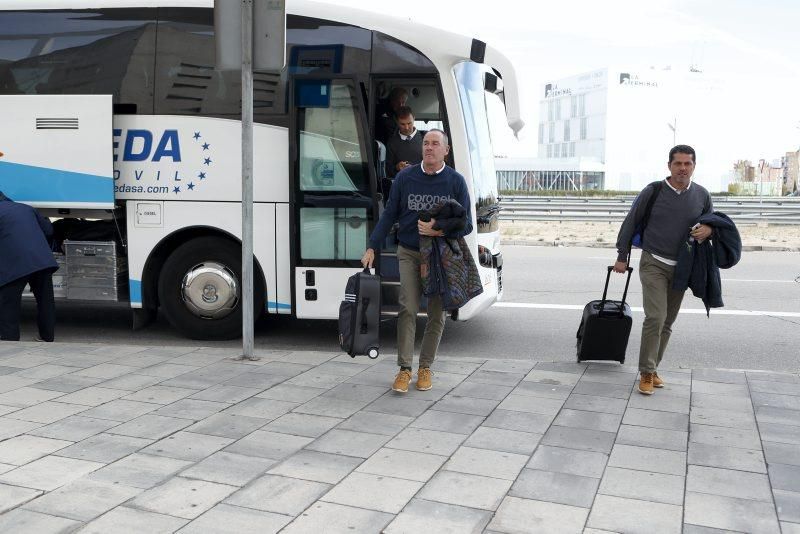 Salida del Real Zaragoza a Almería