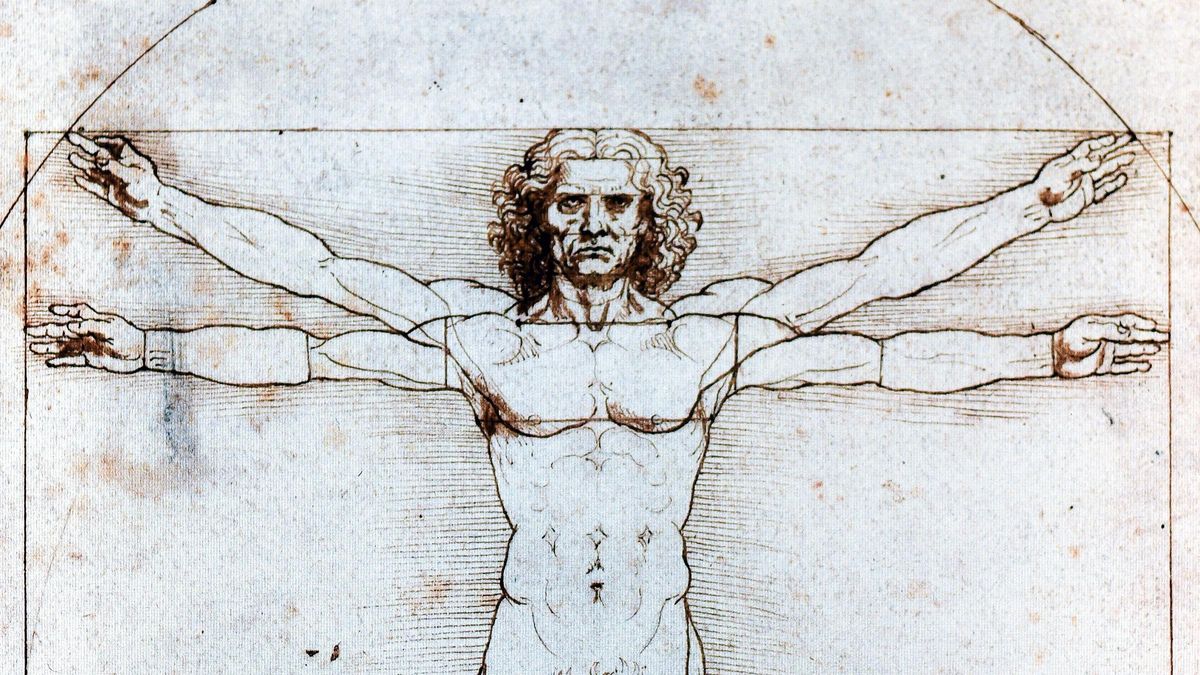 'El hombre de Vitruvio', una de las obras más conocidas de Leonardo da Vinci.
