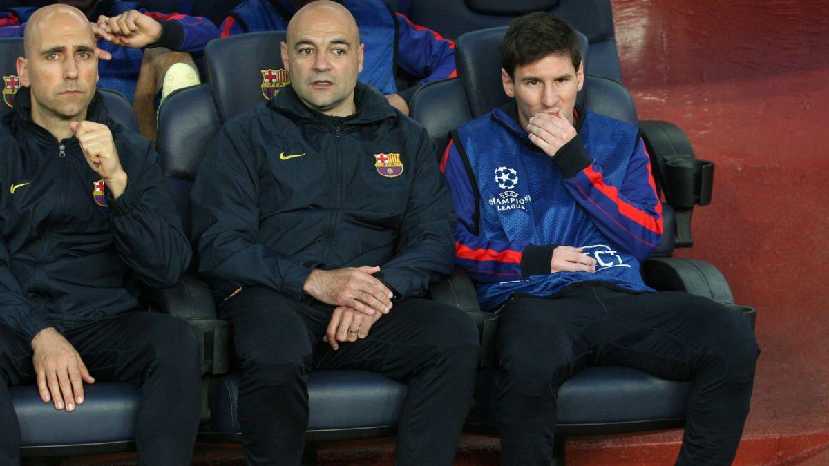 Jaume Munill, De la Fuente y Messi en una imagen de archivo
