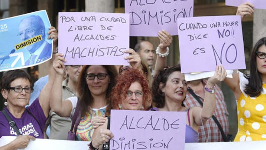 Imagen de la protesta en Valladolid.