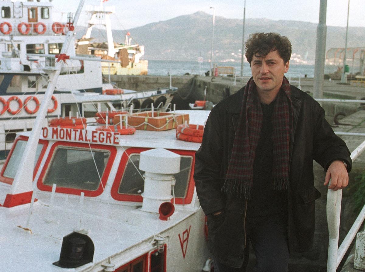 Manuel Rivas, en Vigo, no ano 1998.