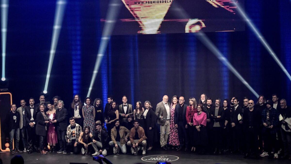 La foto de familia de los Premios de la música aragonesa.