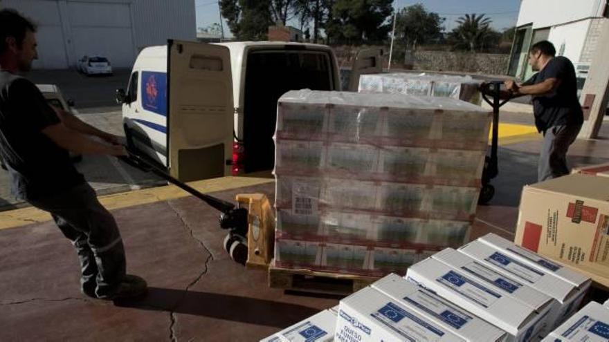 Imagen de archivo del almacén del Banco de Alimentos, que proporciona comida a 12.500 familias pobres de la provincia de Alicante
