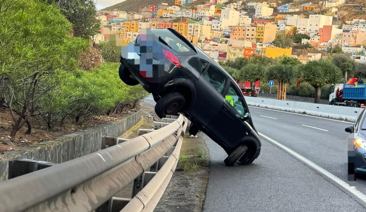 Accidente en la salida de la GC2
