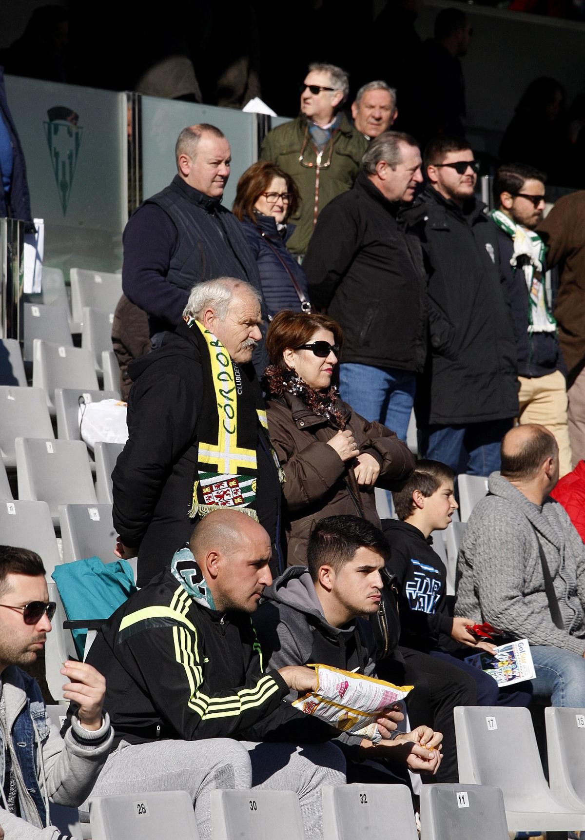 La afición blanquiverde en el Córdoba-Rayo Majadahonda