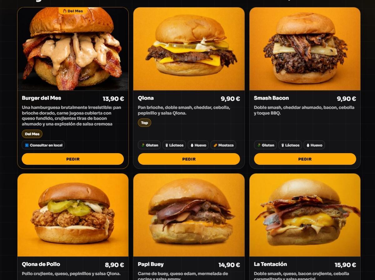 Hamburguesas de la Qlona.