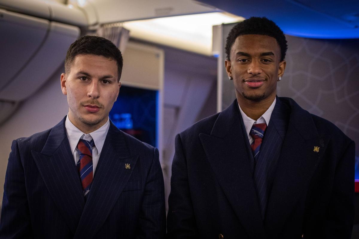 Roony, junto a Balde, antes de coger el avión