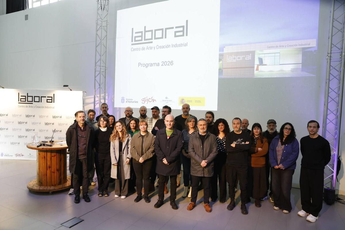 Presentación del programa anual de Laboral a cargo de su directora, Semíramis González, y el Director General de Cultura, Pablo León.