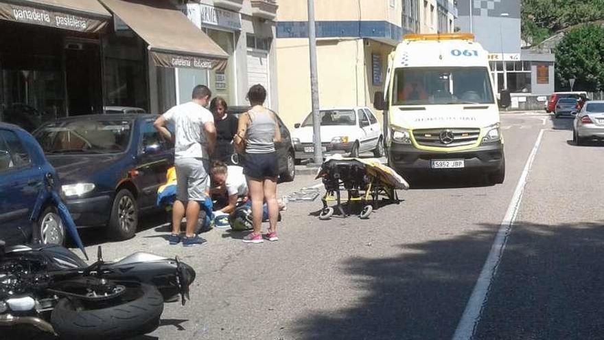Herido un motorista en una colisión múltiple en Gondomar