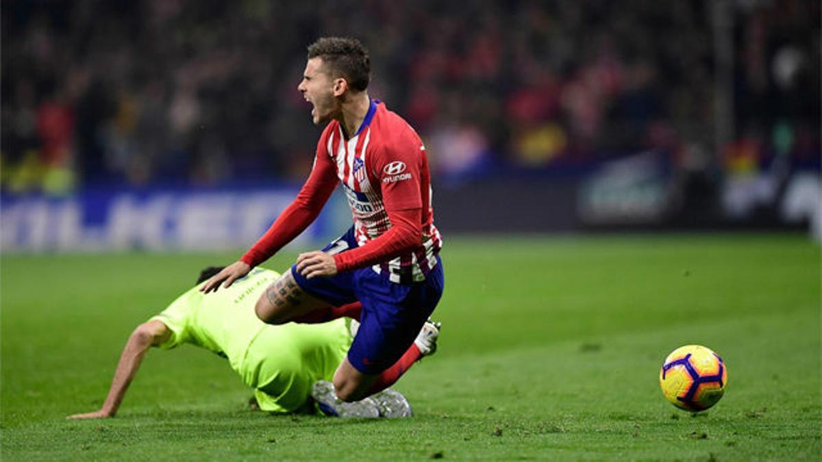 La dura entrada de Lucas Hernández a Leo Messi