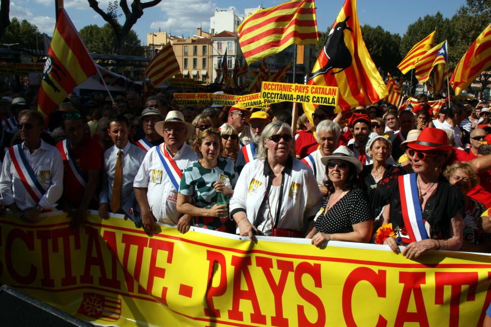 Manifestació a Perpinyà a favor d'«Occitània-País Català»