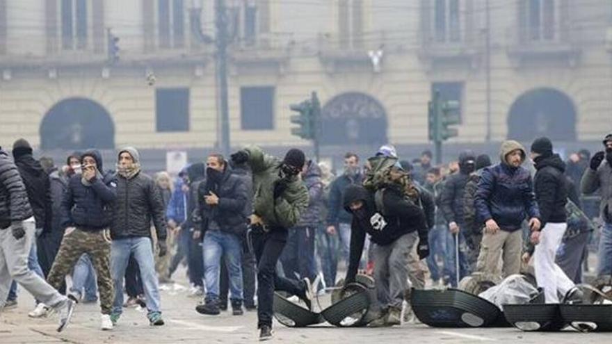 Incidentes en Turín en una marcha contra el Gobierno