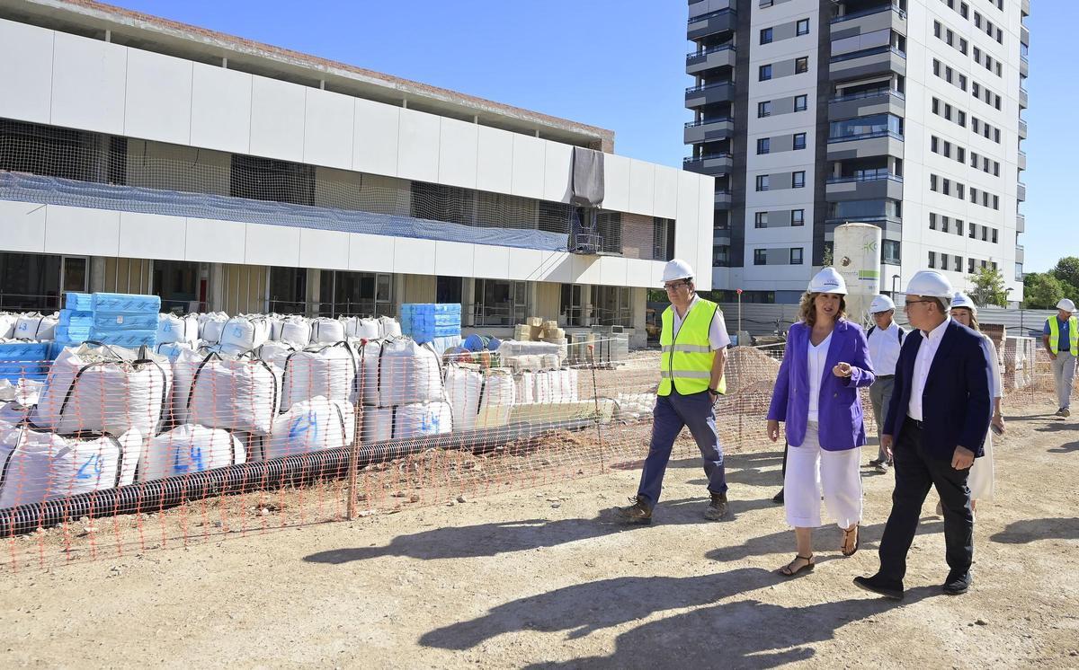 Visita a las obras del colegio, el pasado mes de septiembre