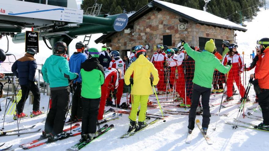 Esquiadors a La Masella, que va obrir portes fa uns dies