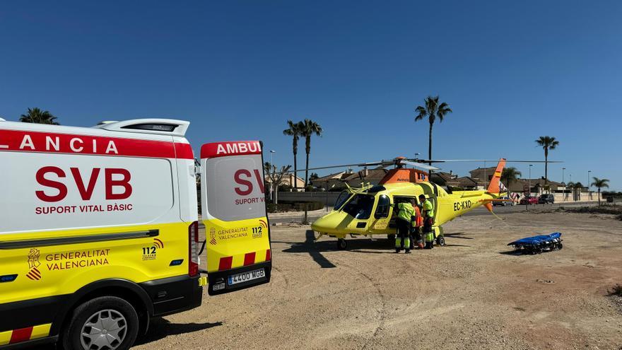 Herido muy grave un ciclista arrollado por un turismo en Formentera del Segura