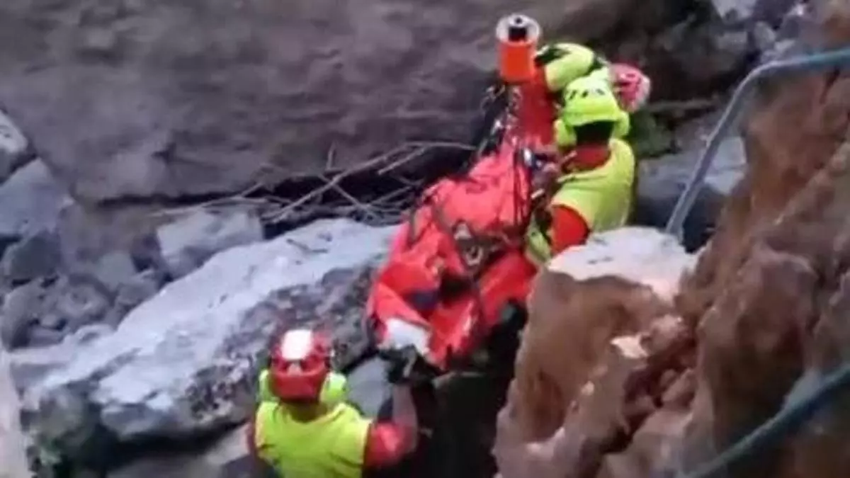 Rescaten un escalador ferit de l'interior d'una escletxa al Pedraforca