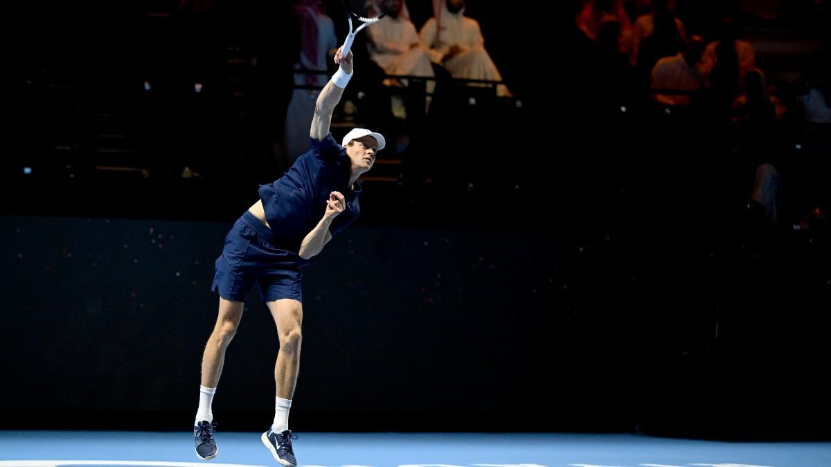 Jannik Sinner, durante el Six Kings Slam