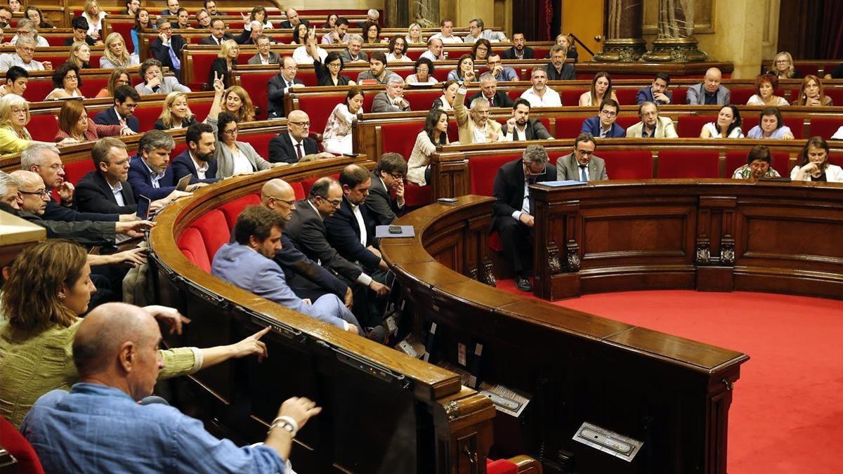 Imagen de un pleno del Parlament de Catalunya.