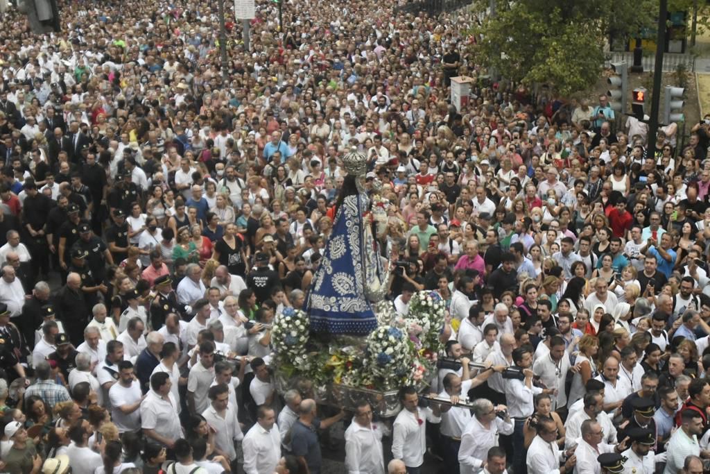 Romería de Murcia: primer tramo del recorrido de la Fuensanta