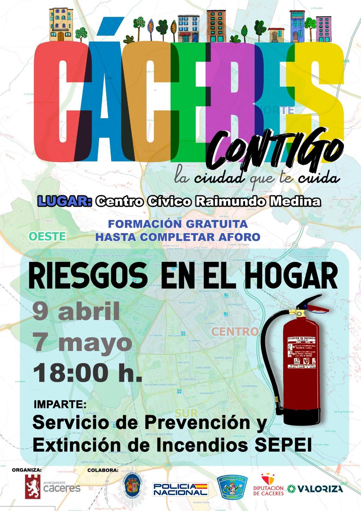 Cartel 'Cáceres Contigo'.