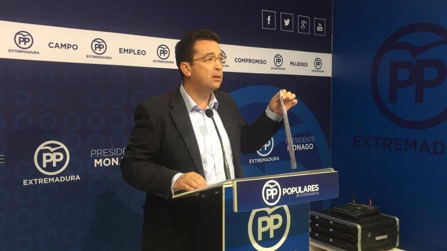 El PP acusa a la Junta de Extremadura de falsear el borrador de presupuesto para 2017