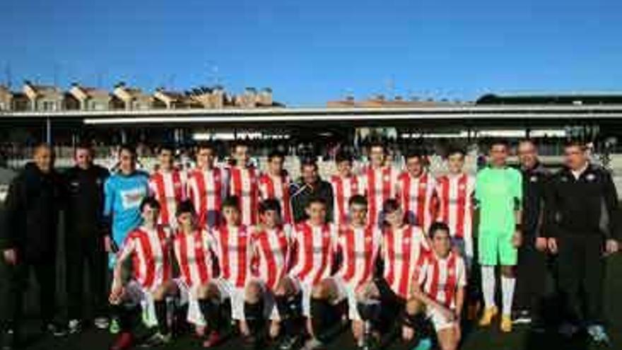 Formación del Zamora CF cadete.