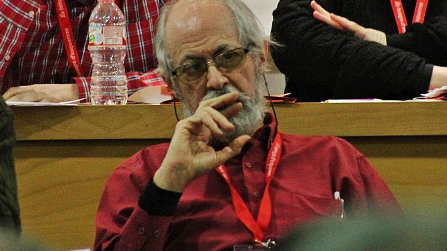 Rafa Pla, en una asamblea de CC OO. | LEVANTE-EMV