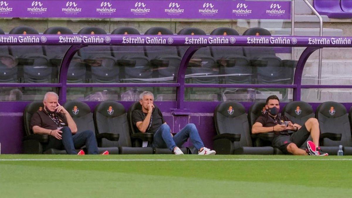 Quique Setién cambió el dibujo del Barça en Valladolid