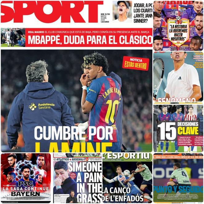 Protagonismo en las portadas para las semifinales de Champions