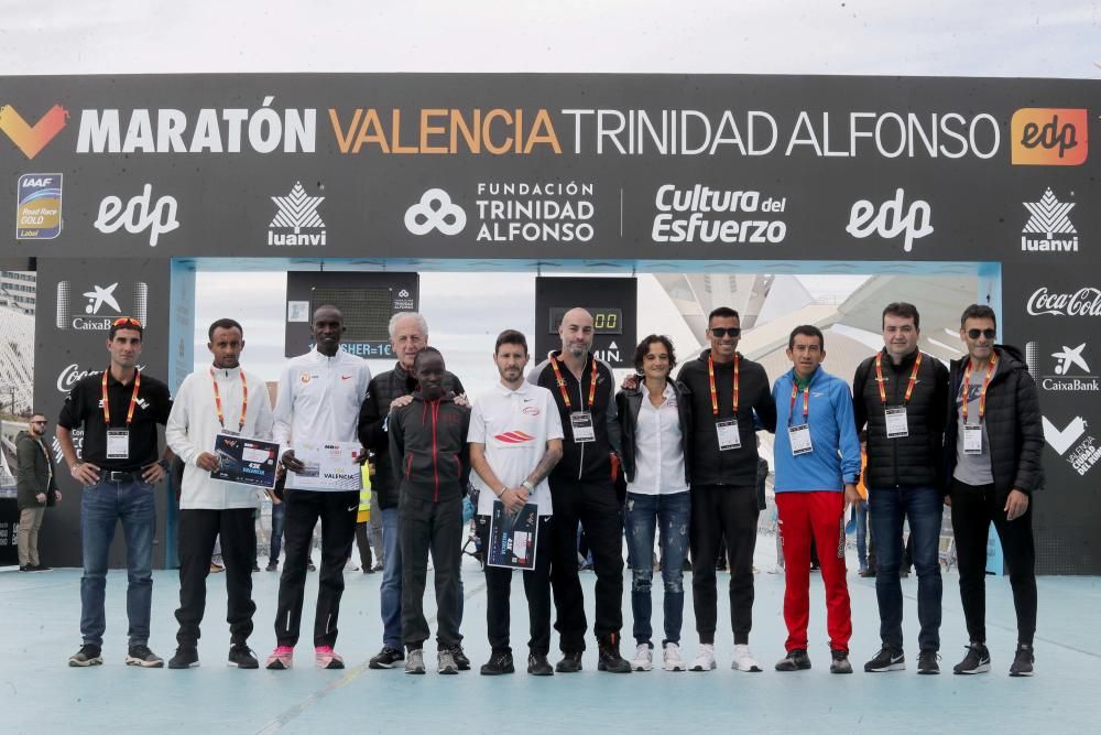 Presentación de los atletas élite del Maratón Valencia Trinidad Alfonso y 10k