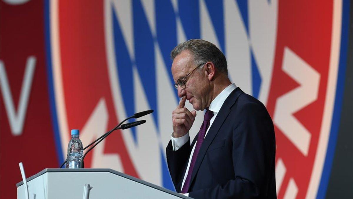 undefinedbayern munich ceo karl heinz rummenigge gives a sp200331190836