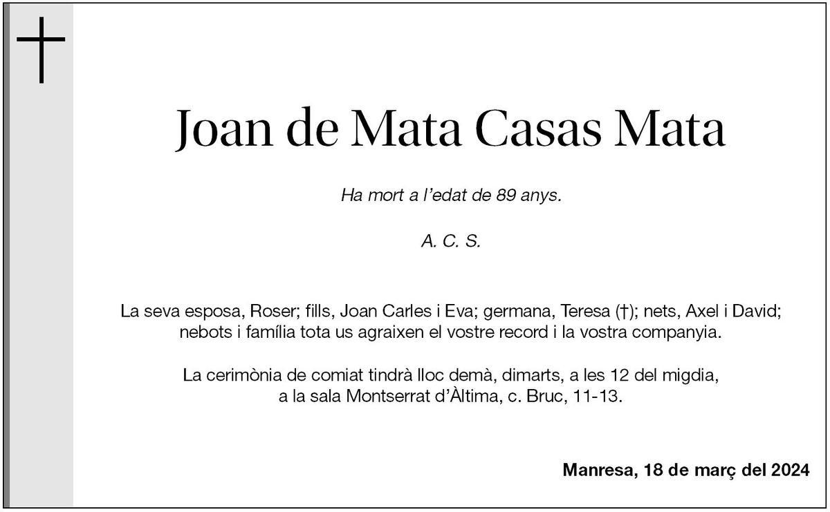 Joan de Mata Casas Mata