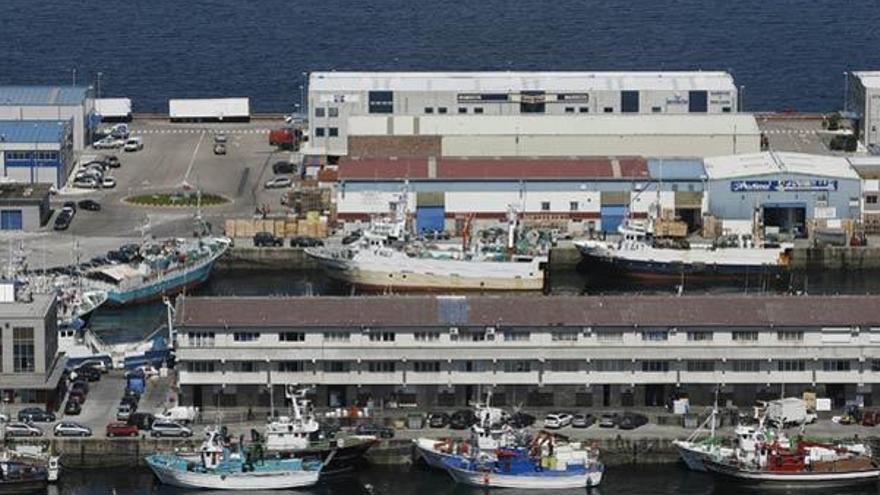 Barcos de la flota viguesa de Gran Sol, amarrados en los muelles del Berbés.  // Fdv